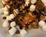 A picture of step 7 of S'mores Pancakes.