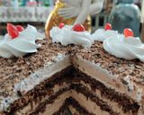 A picture of step 10 of Eggless Choco Forest Cake.