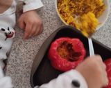 A picture of step 4 of Bajoques Farcides Agres (Stuffed Peppers with Rice and Sausage).