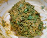 A picture of step 3 of Kothambir vadi (Maharashtrian recipe).