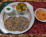 Rajgira aloo paratha with aloo ki sabji recipe step 6 photo