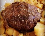 A picture of step 4 of 4 Ingredient Frozen Instant Pot Roast and Potatoes.