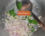 A picture of step 2 of Meen manga curry or raw mango fish curry.