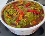 A picture of step 7 of Garlic and spinach khichadi.