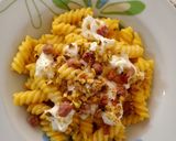 Foto del passaggio 9 della ricetta Fusilli crema di zucca con stracciatella e granella di pistacchi