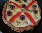 Foto del paso 4 de la receta: Masa de "pizza" de avena en sartén 🍕