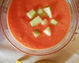 A picture of step 3 of Galia Melon Gazpacho with Ham 🍈🍅.