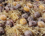 Foto del paso 6 de la receta: Fideos al horno con albóndigas y huevos de codorniz