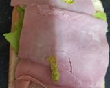 A picture of step 1 of My Ham,Cheese + Salad Sandwich with a kick 😍.