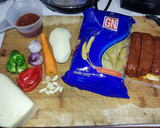 Foto del paso 1 de la receta: Macarrón con chorizo ahumado, papa y zanahoria