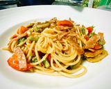 รูปขั้นตอนการทำที่ 4 ของ สปาเก็ตตี้จัตตุรมิตรครัวหมี