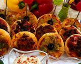 A picture of step 7 of Mini Pizzas with Various Toppings.