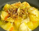 Foto del paso 4 de la receta: Porrusalda con bacalao y corona de puerro