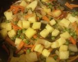 A picture of step 2 of Pineapple Pulao.