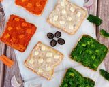A picture of step 11 of Tricolour Paneer Mayo Veg Toast.