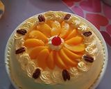 A picture of step 7 of Peach and Walnut Tres Leches Cake.