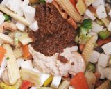 A picture of step 2 of Veg Pulav.