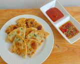 รูปขั้นตอนการทำที่ 13 ของ Scallion pancake แพนเค้กต้นหอม สไตล์จีน