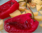Foto del paso 2 de la receta: Crema de espinaca con pimiento y patata asada al horno con Agua de Mar