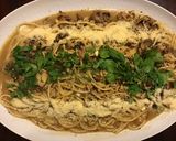 A picture of step 4 of California Farm Oyster Mushroom Stroganoff.