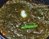 A picture of step 11 of Green Amarnath leaves sabzi.