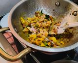 A picture of step 4 of Vegetable Poha with Mangalorean Mixture.
