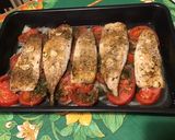 Une image de l'étape 9 de Filets de maquereaux aux épices,tomates et oignons.