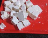 A picture of step 5 of Saahi paneer.