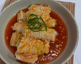 Foto langkah ke 7 dari resep Sawi gulung isi Ayam Tahu.