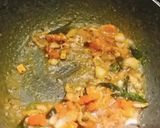 A picture of step 7 of Chettinad brinjal (kathirikai) masala.