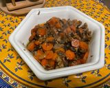 Une image de l'étape 15 de Sauté de légumes en sucré salé, aubergine et carottes aux champignons.