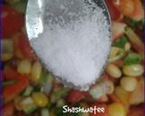 A picture of step 4 of Brinjal chat.