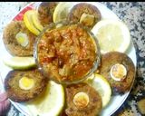 A picture of step 5 of Large intestine stuffed with semolina, minced meat, quail egg😛.