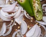 A picture of step 2 of Bhindi ki bhaji.