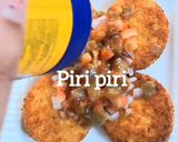 A picture of step 2 of Aloo tikki chaat.