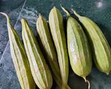 A picture of step 1 of Turai/Ridged Gourd and Chana Dal Curry.