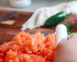 A picture of step 4 of Crispy Rice with Salmon Poke.