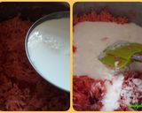 A picture of step 2 of Gajar Halwa with Gajar-Paneer Roll.