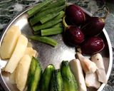 A picture of step 1 of Tawa veg fry.