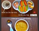 Hình bước làm 2 của món Cháo gà cà rốt nấm hương