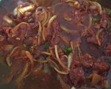 Foto del paso 4 de la receta: Zaragozas (frijoles) con chorizo español, carne y chistorra