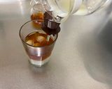 A picture of step 4 of 2 color separated Milk Tea.
