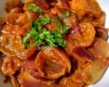 A picture of step 3 of Malai do pyaza.