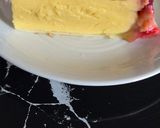 Une image de l'étape 6 de Tarte au flan rhubarbe framboises.