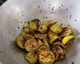 A picture of step 3 of Small Brinjals Stir Fry.