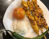 A picture of step 4 of Chicken Kabab with Rice.