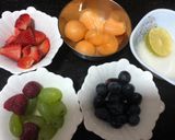 A picture of step 1 of Lime mojito Fruit Salad.