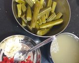 A picture of step 1 of Drumsticks sabji.