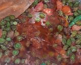 A picture of step 2 of Hara Chana Biryani.