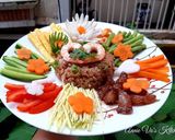 Hình bước làm 3 của món Cơm chiên mắm ruốc Thái